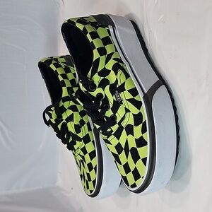 Vans Era Stacked Warp Check Glow In The Dark Platform Skate Shoes W 6.5/ M 5